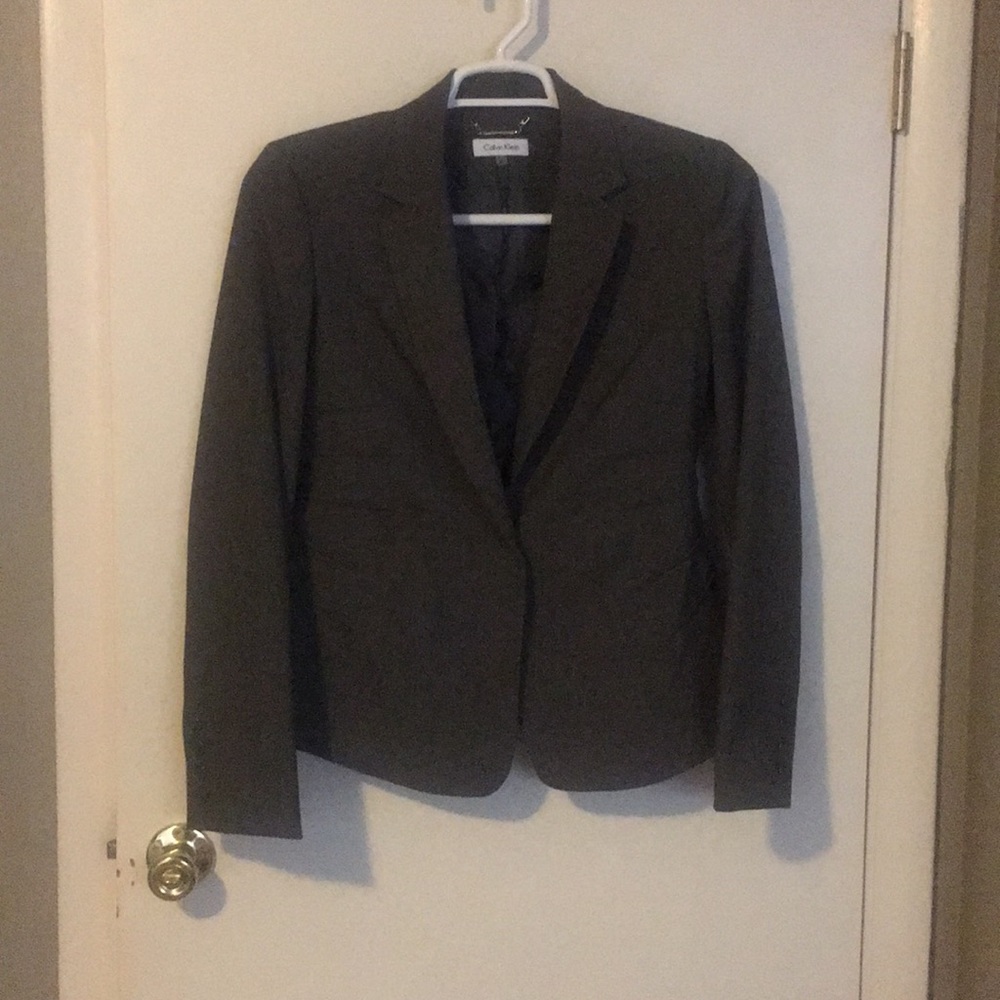 Calvin Klein blazer.  Dark brown/black